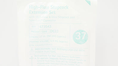 Braun 473543 High-Flow Stopcock Extension Set 37inch 5.9mL (x)